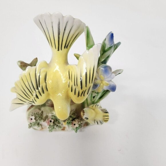 Vintage Orion Japan Porcelain Canary Bird Statue Figurine Mid Century Modern - Picture 2 of 9